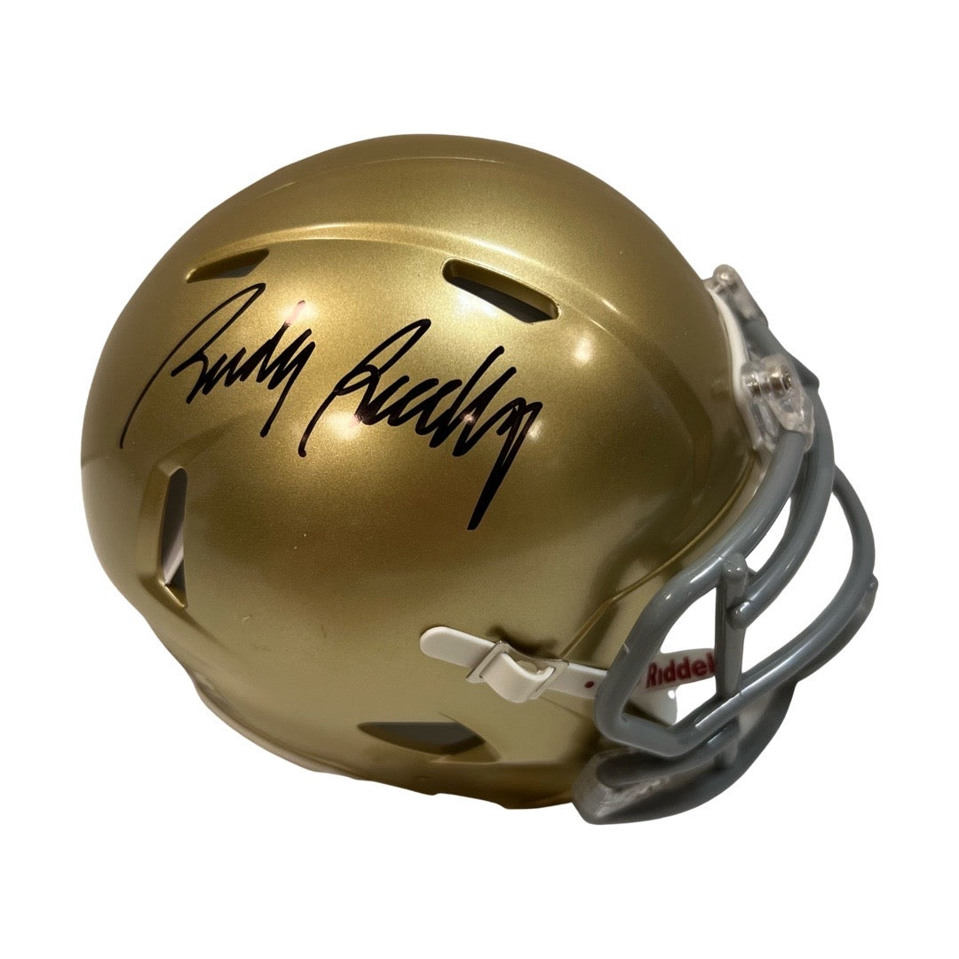 Rudy Ruettiger Autographed Notre Dame Fighting Irish Mini Helmet JSA product image 1, provided for visual reference and