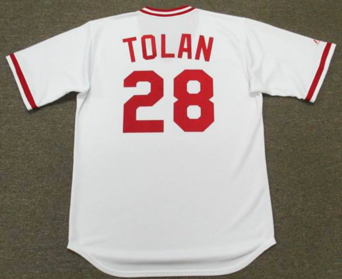 Bobby Tolan Cincinnati Reds Official MLB Majestic Jersey product image 1
