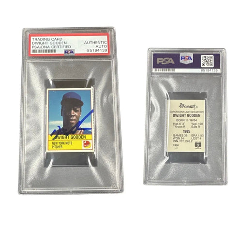 1986 Dwight "Doc' Gooden Dorman's Cheese Superstar #12 PSA Authentic Auto product image 1, provided for visual reference and