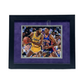 James Worthy Autographed Los Angeles Lakers vs Dennis Rodman 8x10 Steiner CX - Framed product image 1, provided for visual
