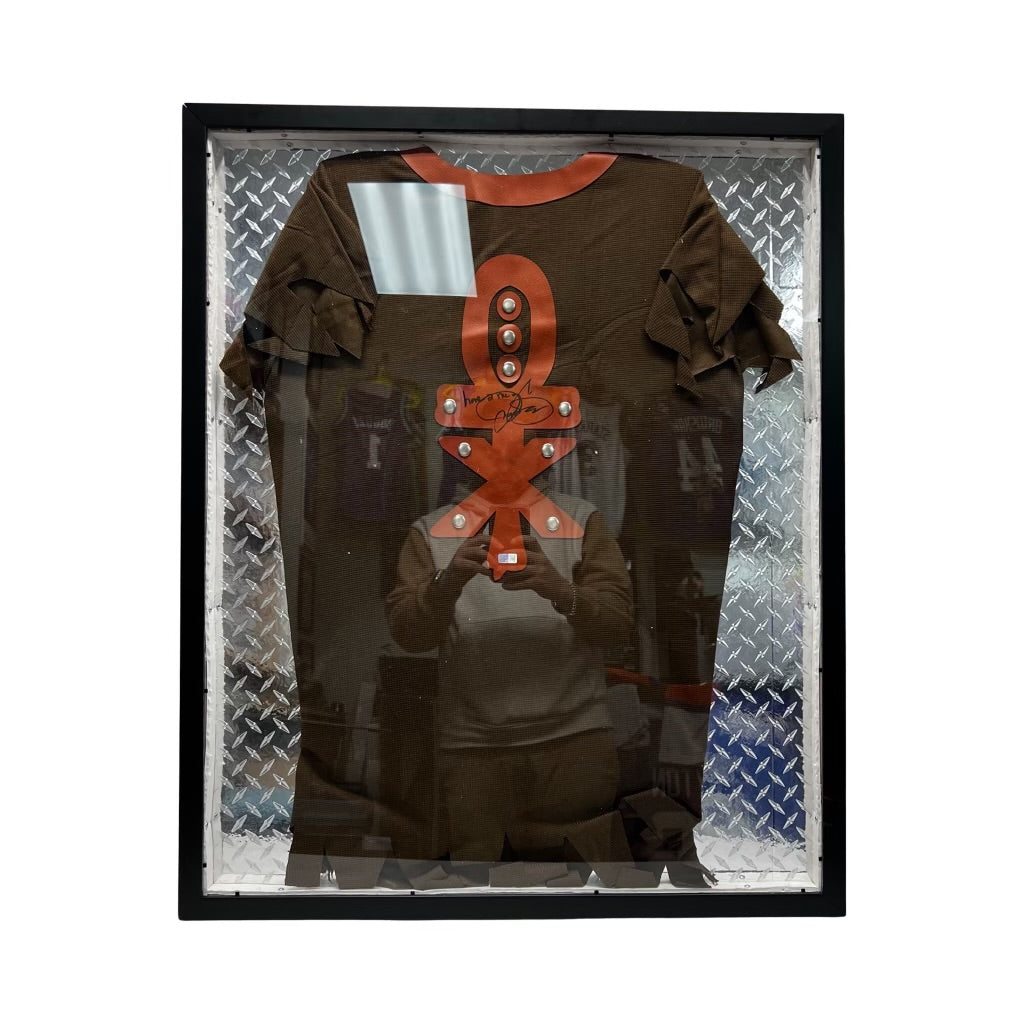 Mick Foley Autographed WWE Mankind Wrestling Attire Framed Have a Nice Day Inscription 27x44 Steiner CX product image 1,