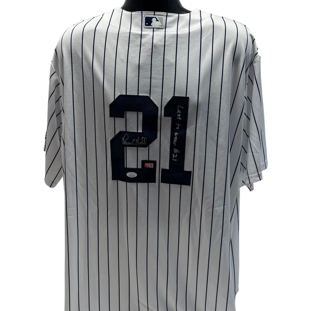 Paul O’Neill Autographed New York Yankees Majestic Pinstripe Jersey Last to Wear #21 Inscription JSA/Steiner CX product