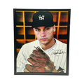 Derek Jeter Autographed New York Yankees Babe Ruth Gear Canvas PSA - Framed product image 1, provided for visual reference