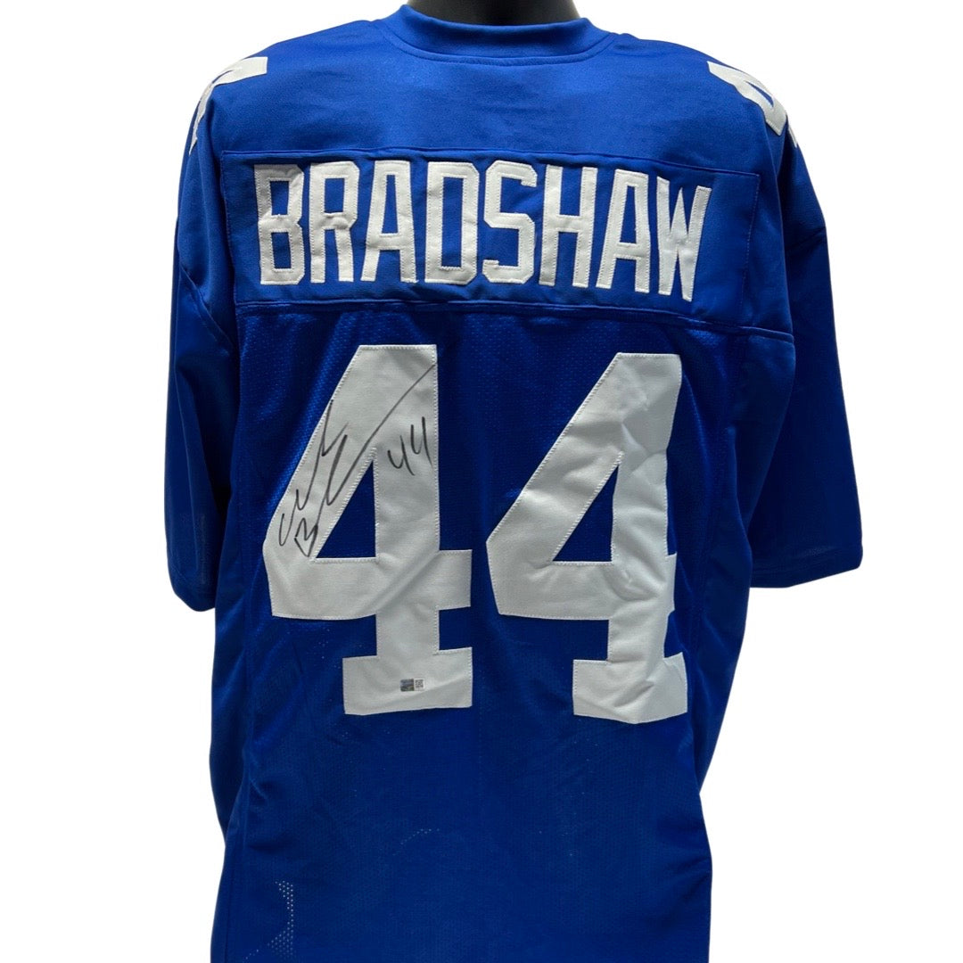Ahmad Bradshaw Autographed New York Giants Blue Jersey Steiner CX product image 1, provided for visual reference and product