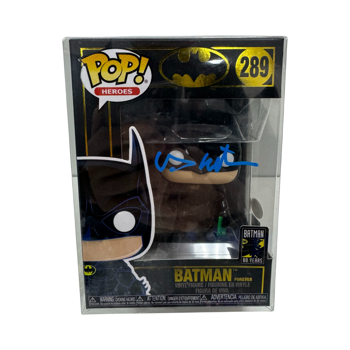 Val Kilmer Autographed Batman Forever #289 Funko Pop 80th Anniversary JSA product image 1, provided for visual reference and