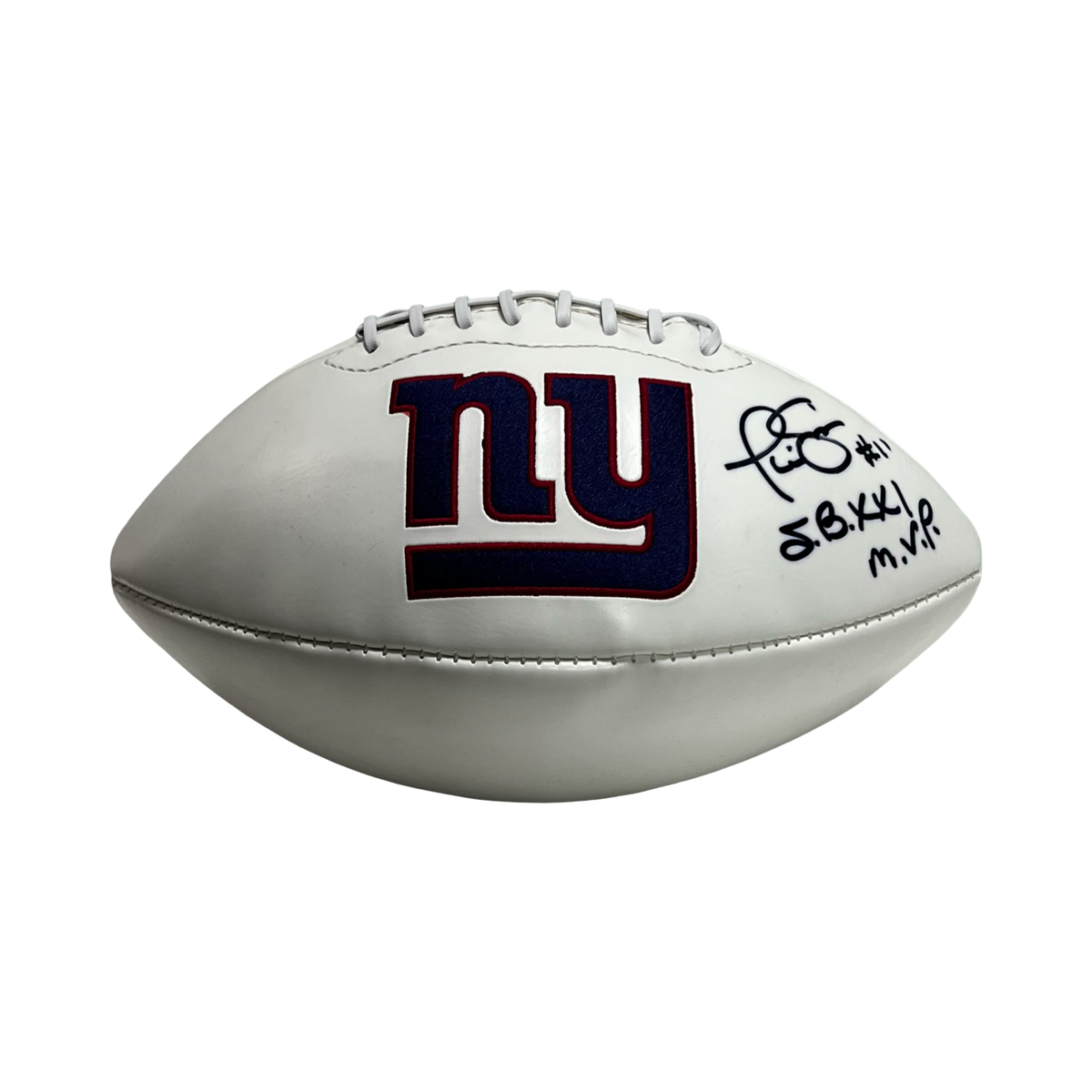 Phil Simms Autographed New York Giants SBXXI M.V.P. Inscribed Football Beckett BAS product image 1, provided for visual