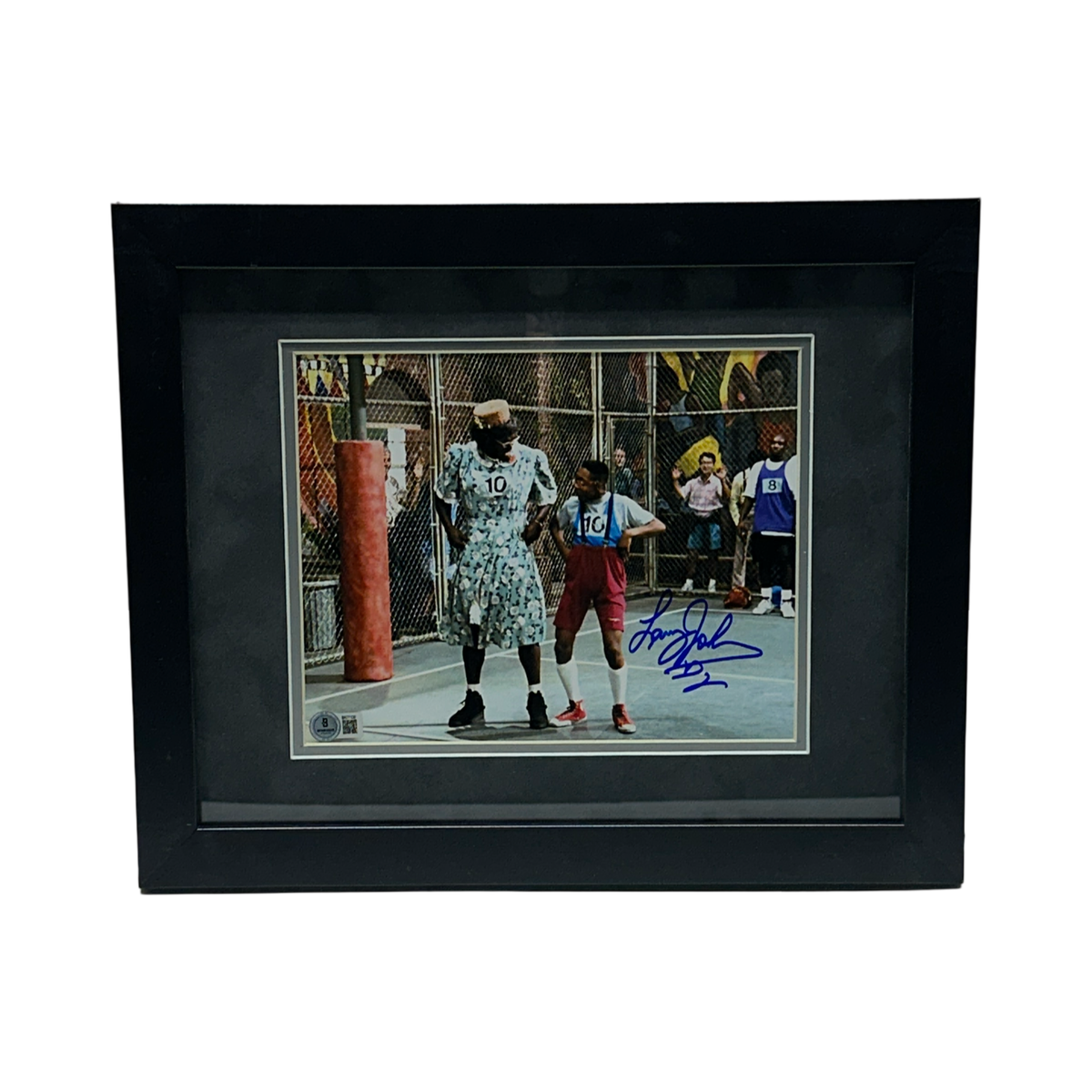 Larry Johnson Autographed Grandmama w/ Urkle 8x10 Beckett - Framed product image 1, provided for visual reference and