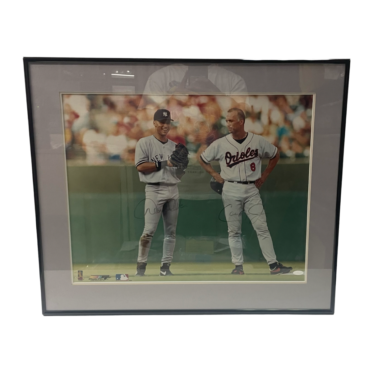 Derek Jeter & Cal Ripken Jr Autographed Framed 16x20 307/500 Steiner product image 1, provided for visual reference and