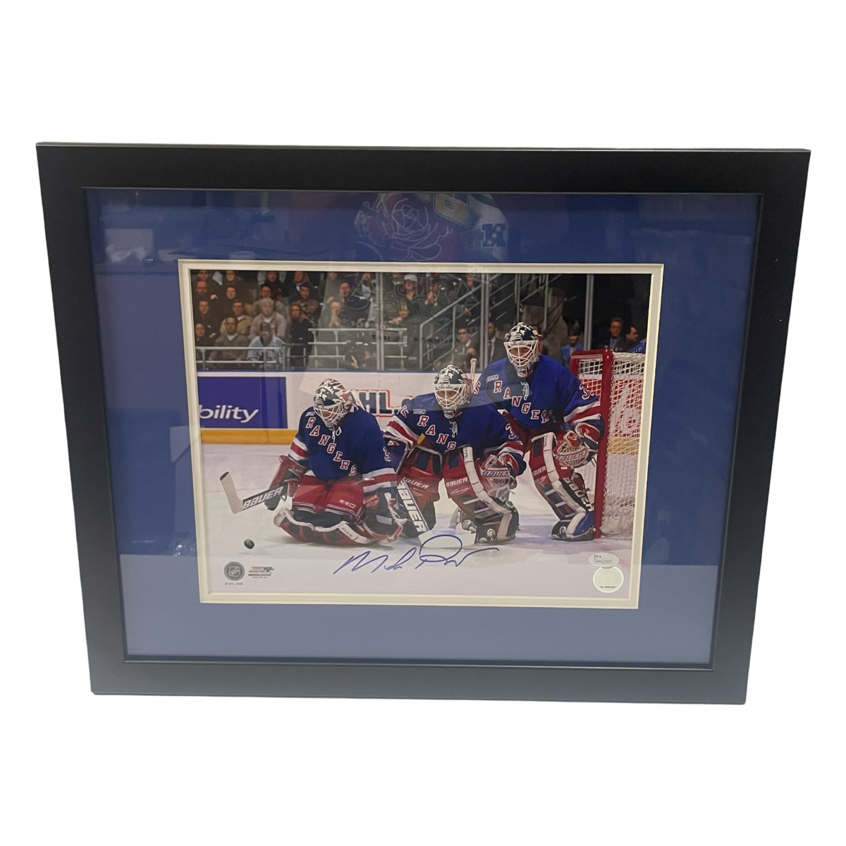 Mike Richter Autographed New York Rangers Framed 11x14 JSA product image 1, provided for visual reference and product detail