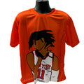 Jalen Brunson Orange New York Knicks T-Shirt - XXX-Large product image 1, provided for visual reference and product detail