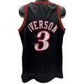 Allen Iverson Autographed Philadelphia 76’ers Black Jersey Beckett product image 1, provided for visual reference and