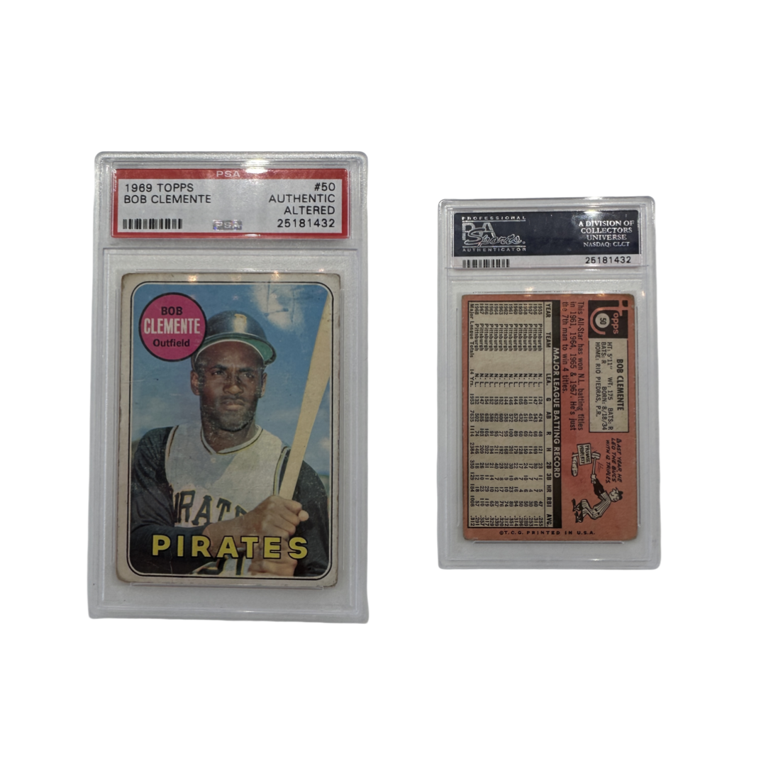 1969 Bob Clemente Topps #50 PSA Authentic Altered product image 1, provided for visual reference and product detail review