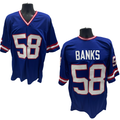 Carl Banks Unsigned New York Giants Blue Jersey Size XL product image 1, provided for visual reference and product detail