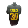 Austin Ekeler Autographed Washington Commanders Black Jersey Beckett product image 1, provided for visual reference and