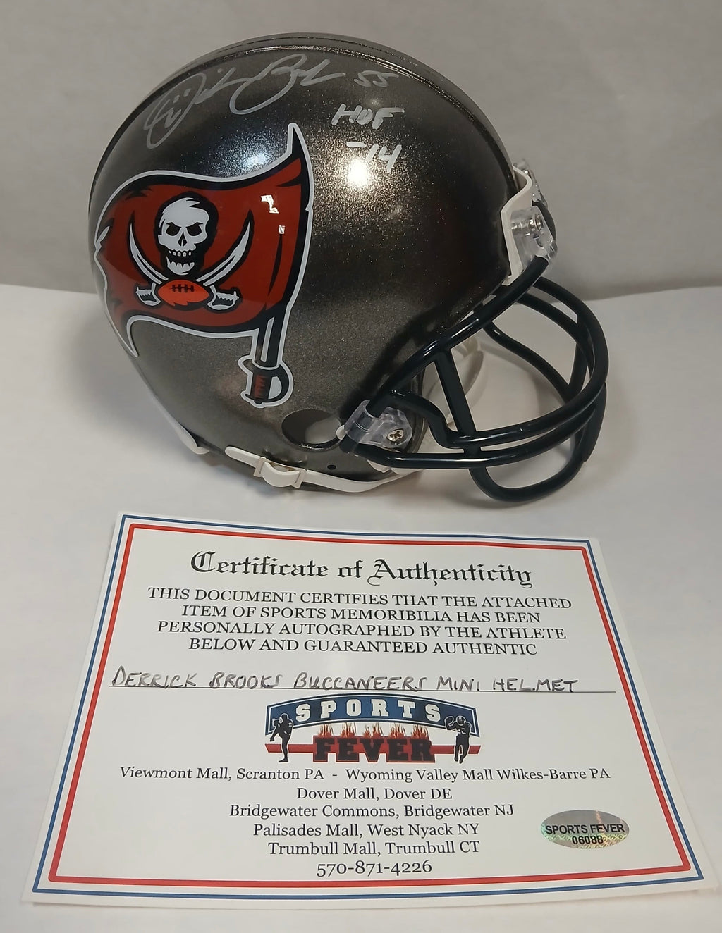 Derrick Brooks Autographed Tampa Bay Buccaneers Mini Helmet product image 1