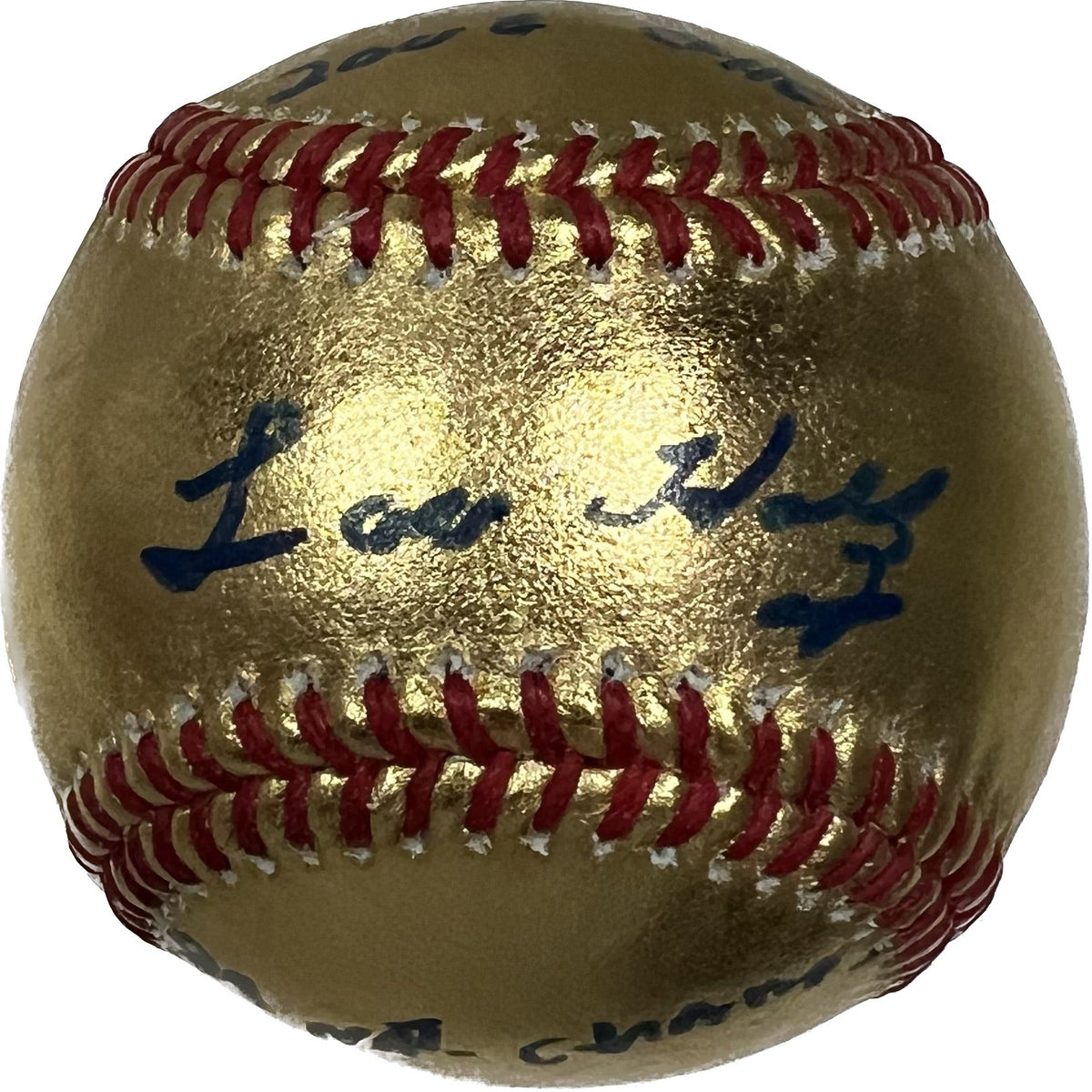 Lou Holtz Autographed Gold OMLB 88 Nat. Champs/2008 CHOF Beckett product image 1, provided for visual reference and product