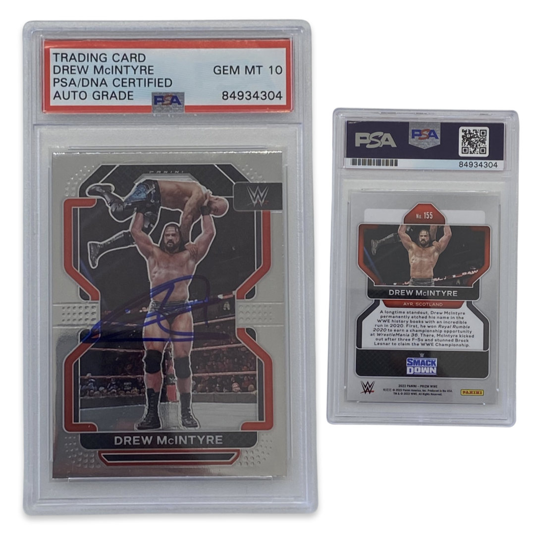 2022 Drew McIntyre Panini Prizm #155 Autographed PSA Auto Gem MT 10 product image 1, provided for visual reference and