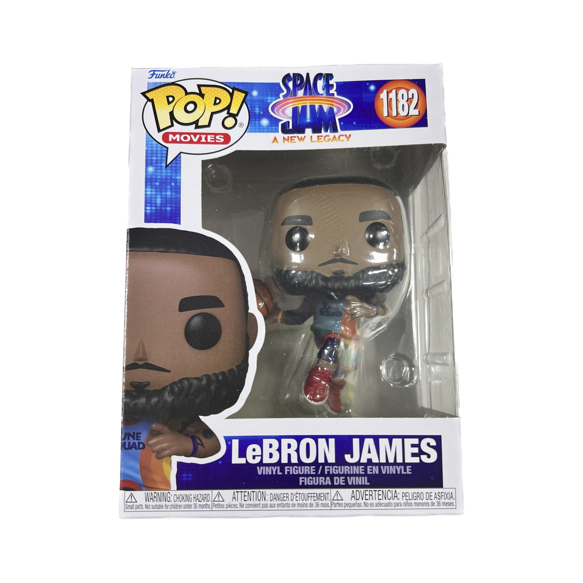 Lebron James Unsigned Space Jam Funko Pop #1182 product image 1, provided for visual reference and product detail review