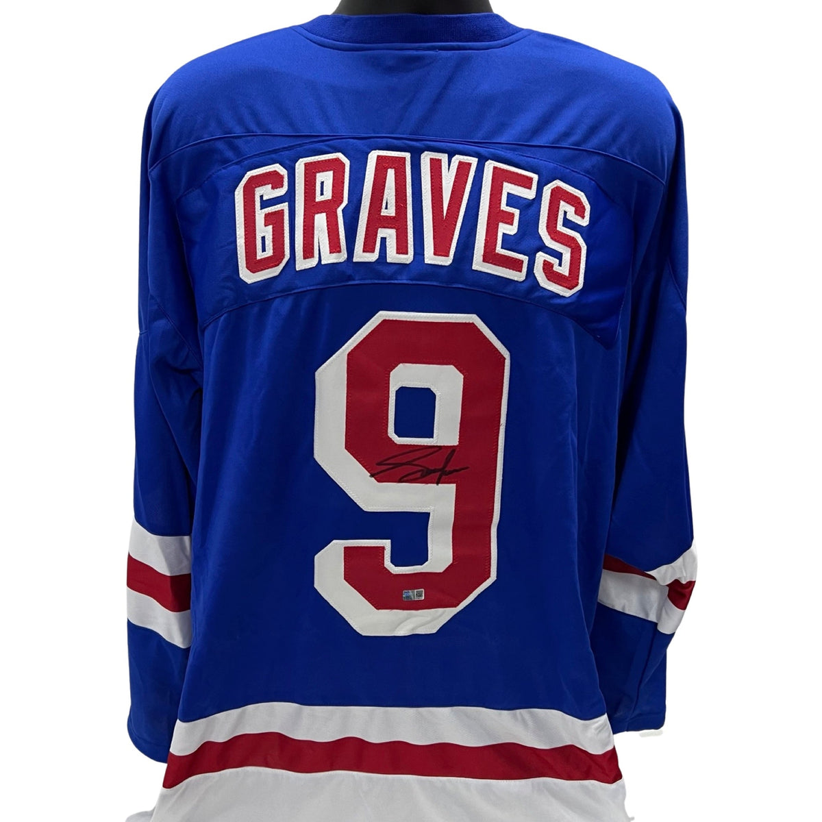 Adam Graves Autographed New York Rangers Blue Jersey Steiner CX product image 1, provided for visual reference and product