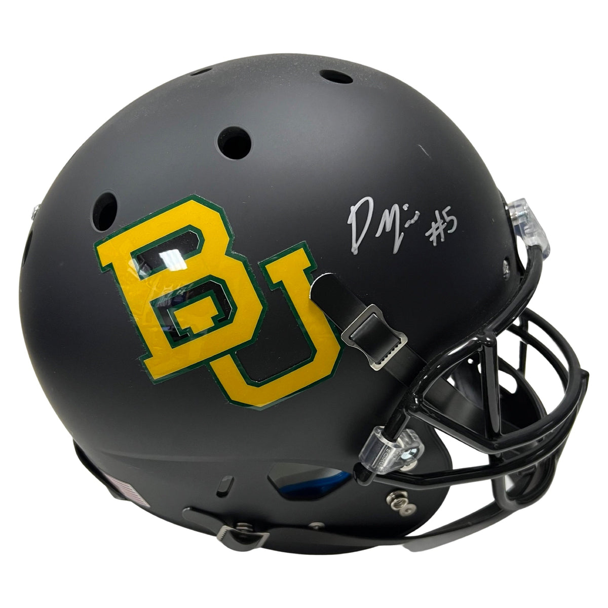 Denzel Mims Autographed Baylor Bears Black Schutt Replica Helmet JSA product image 1, provided for visual reference and