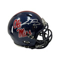 Evan Engram Autographed Ole Miss Rebels Mini Helmet JSA product image 1, provided for visual reference and product detail