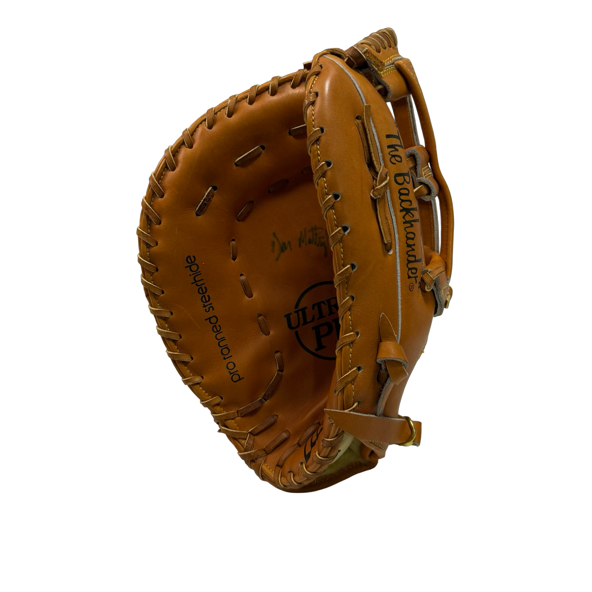 Don Mattingly Autographed "The Backhander" Franklin Ultra Pro Glove Beckett product image 1, provided for visual reference