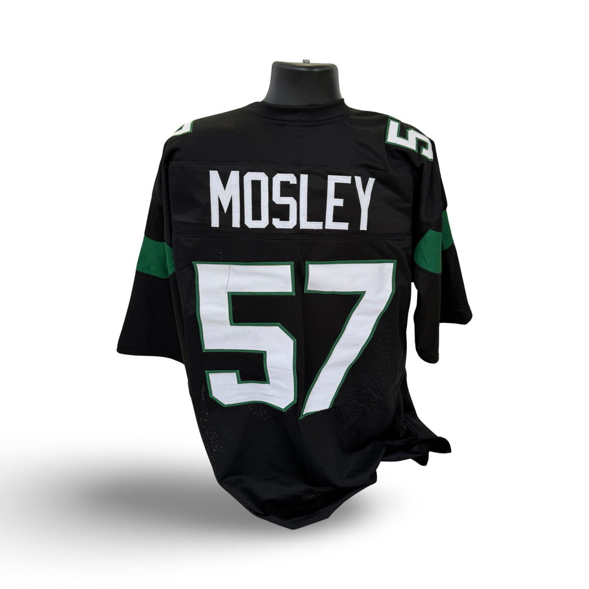CJ Mosley Unsigned New York Jets Black Custom Jersey product image 1, provided for visual reference and product detail review