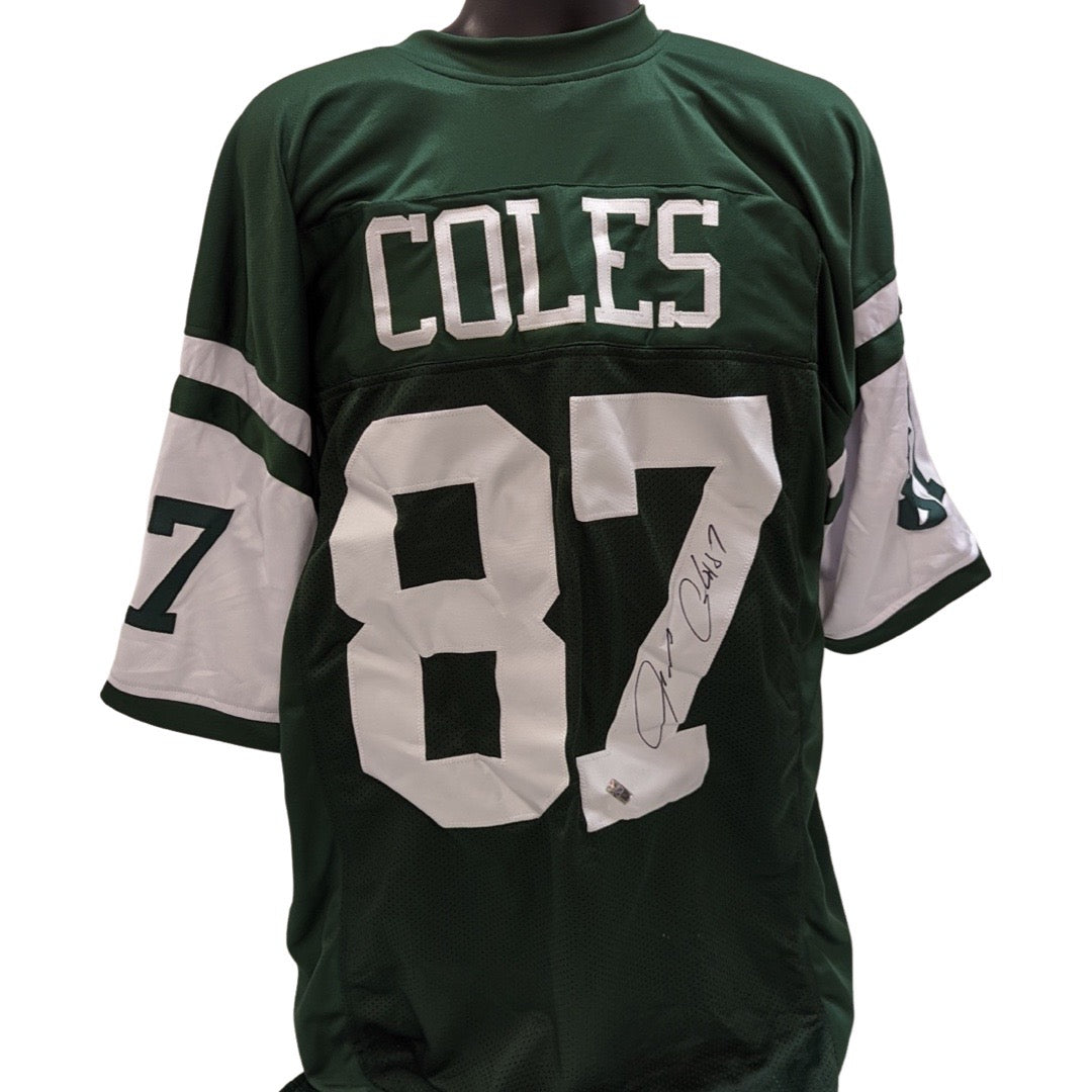 Laveranues Coles Autographed New York Jets Green Jersey Steiner CX product image 1, provided for visual reference and