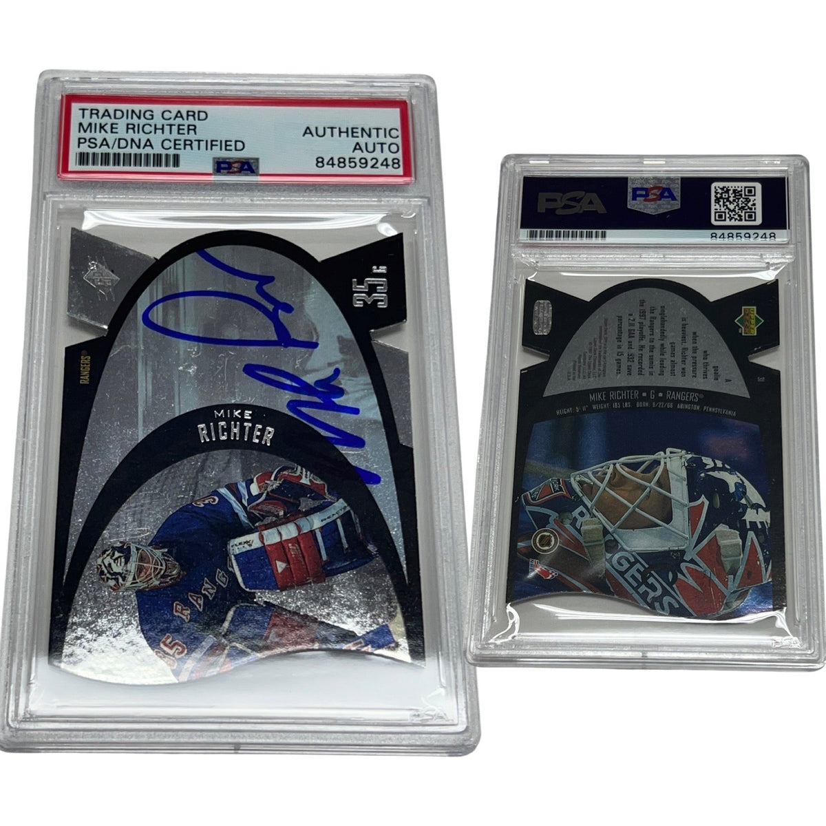 1997 Mike Richter Upper Deck SPX #31 Autographed PSA Auto Authentic product image 1, provided for visual reference and