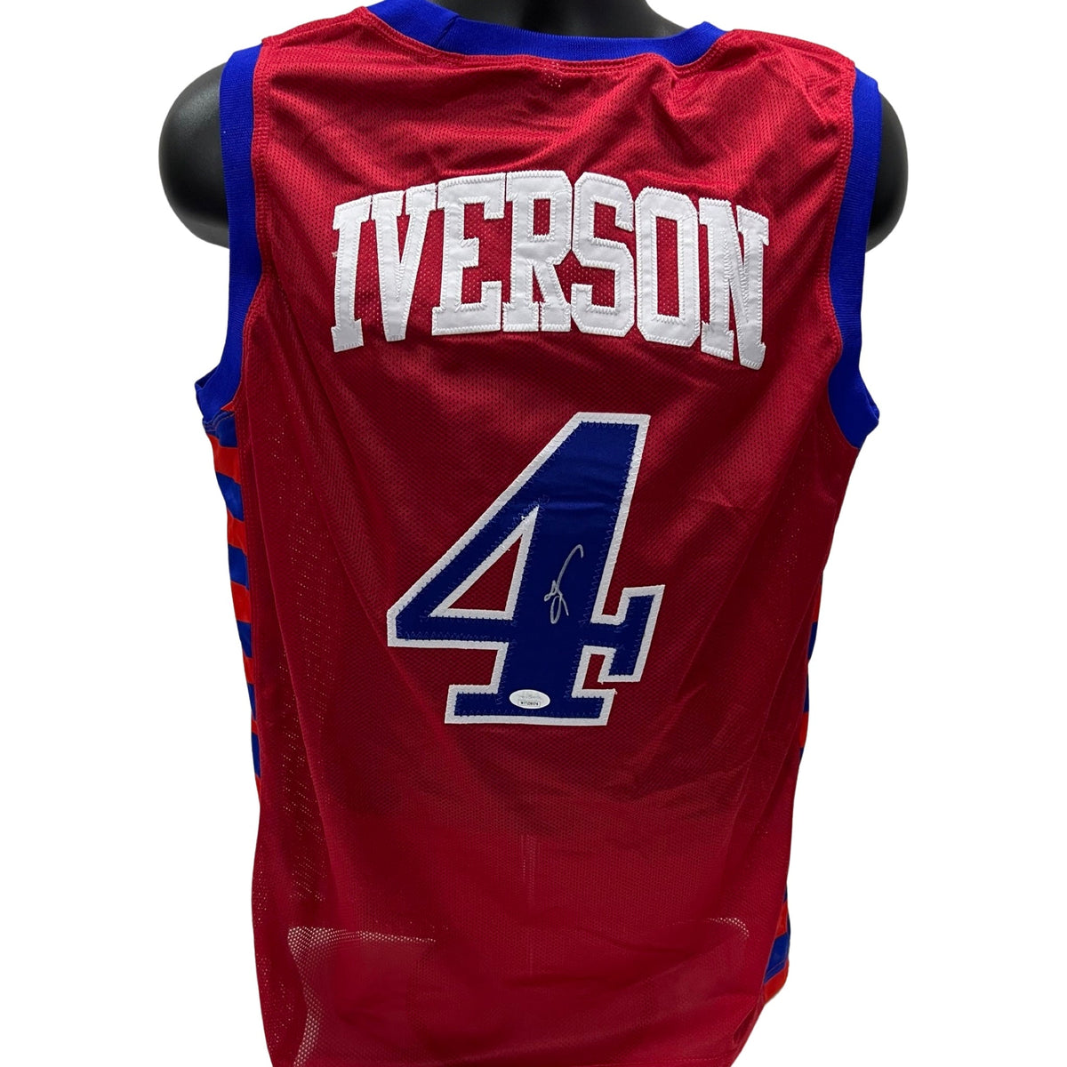 Allen Iverson Autographed USA Basketball Olympics Red Jersey JSA product image 1, provided for visual reference and product