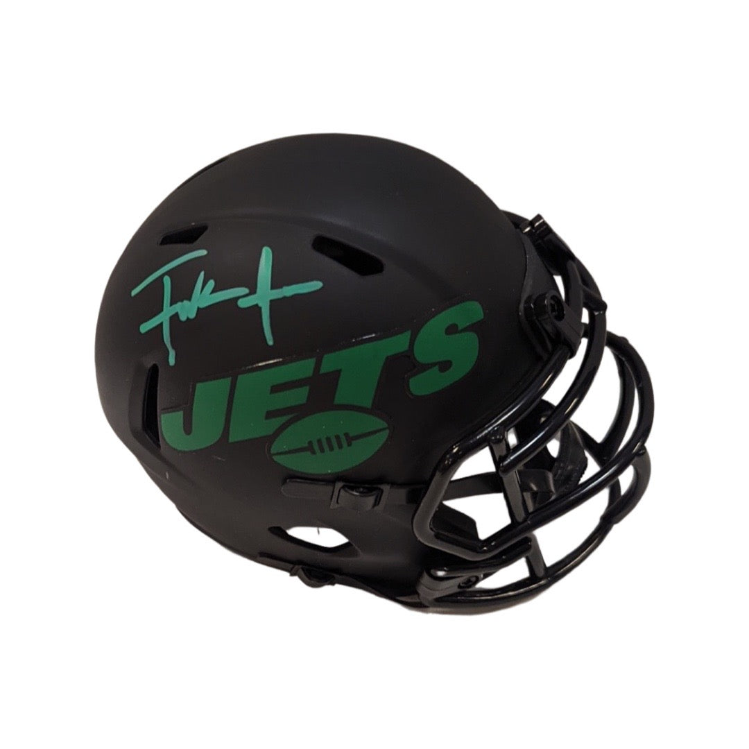 Frank Gore Autographed New York Jets Eclipse Mini Helmet JSA product image 1, provided for visual reference and product