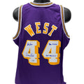 Jerry West Autographed Los Angeles Lakers 1960-61 Purple Mitchell & Ness Swingman Jersey The Logo, Mr Clutch, HOF 1980-2010