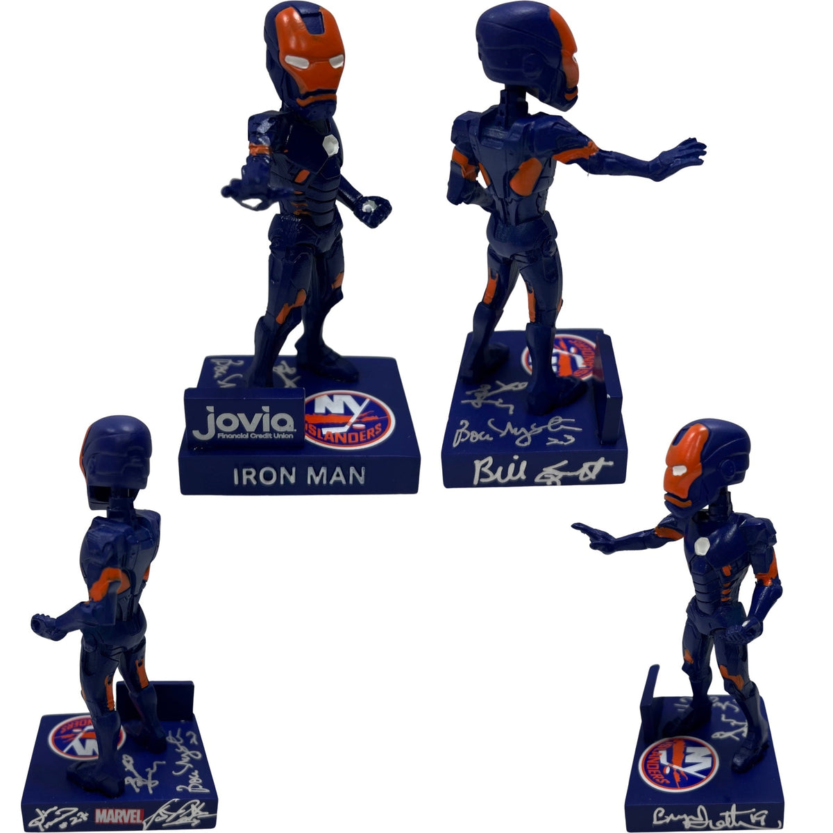 Billy Smith, Bryan Trottier, Denis Potvin, Bob Nystrom, Butch Goring & John Tonelli Autographed New York Islanders Iron Man