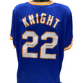 Ray Knight Autographed New York Mets Blue Jersey 86 WS MVP Inscription Steiner CX product image 1, provided for visual