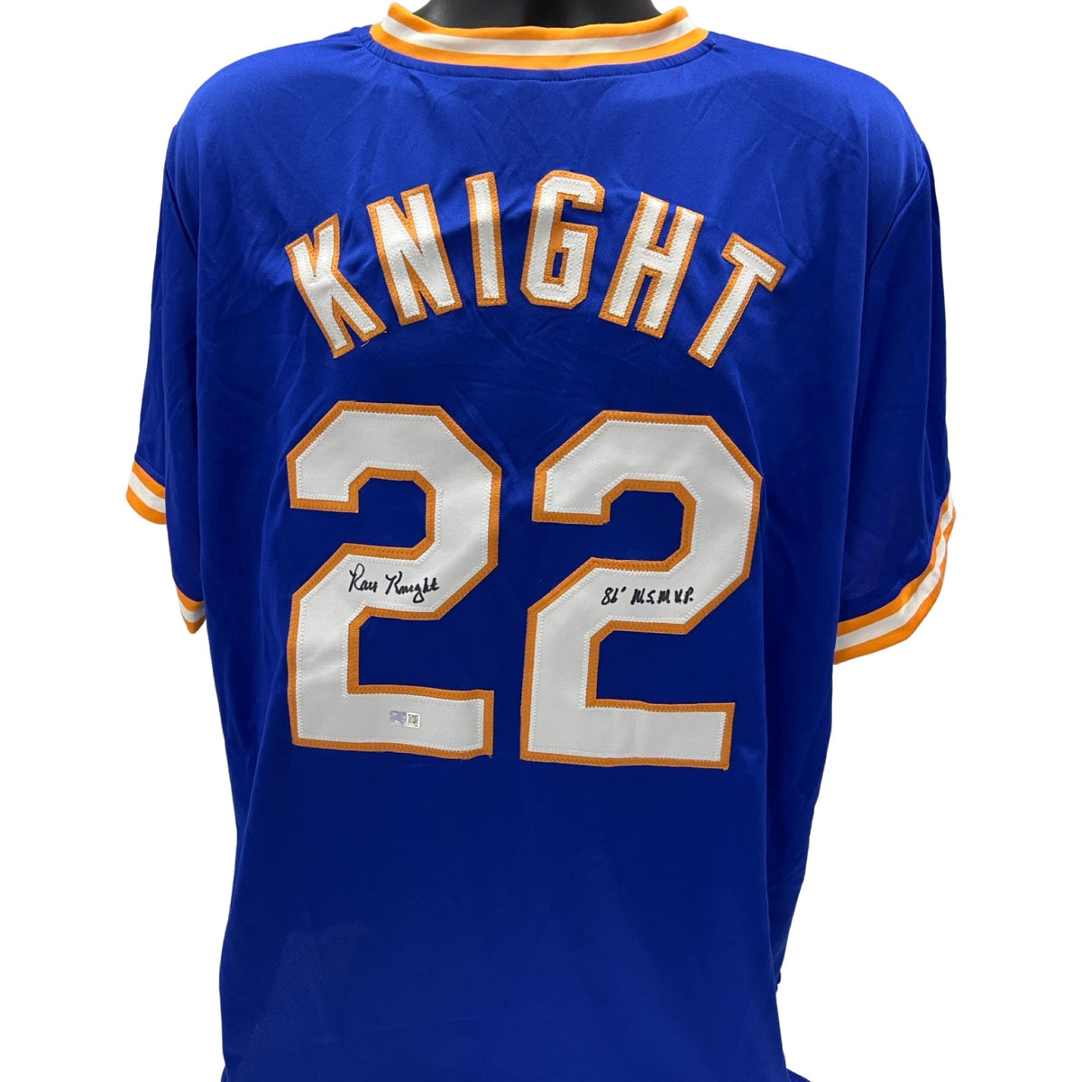 Ray Knight Autographed New York Mets Blue Jersey 86 WS MVP Inscription Steiner CX product image 1, provided for visual