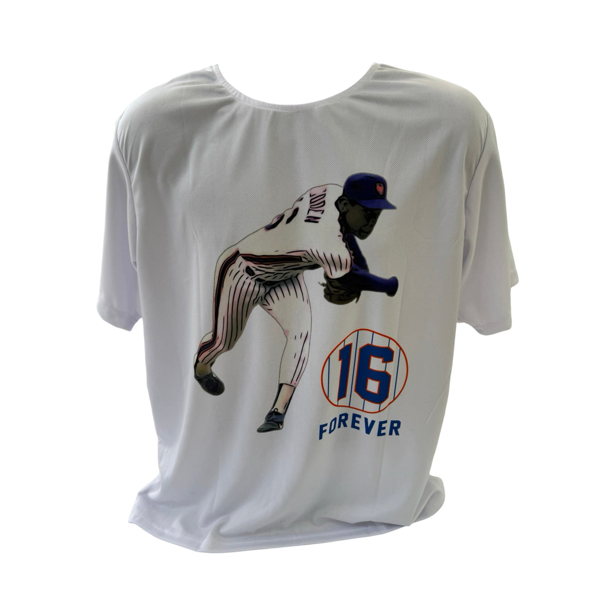 Doc Gooden White Throwing T-Shirt - X-Large product image 1, provided for visual reference and product detail review