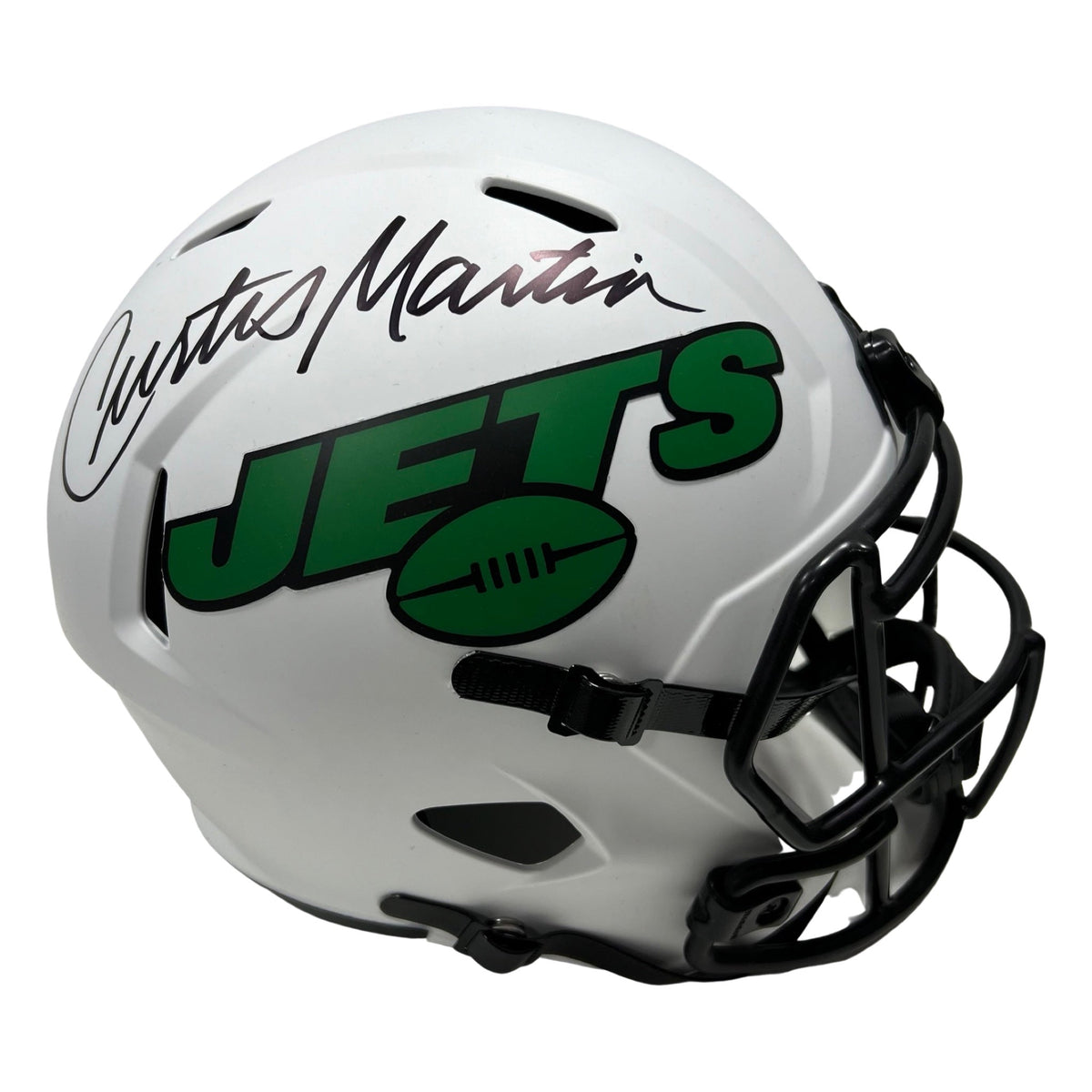 Curtis Martin Autographed New York Jets Lunar Eclipse Replica Helmet PSA product image 1, provided for visual reference and