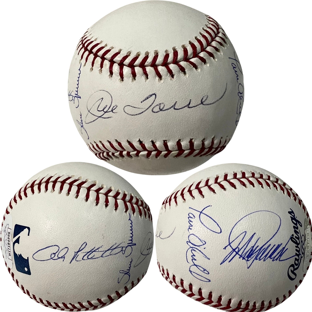 Joe Torre, Andy Pettitte, Jorge Posada, Paul O’Neill & Shane Spencer Autographed New York Yankees OMLB Steiner & JSA product