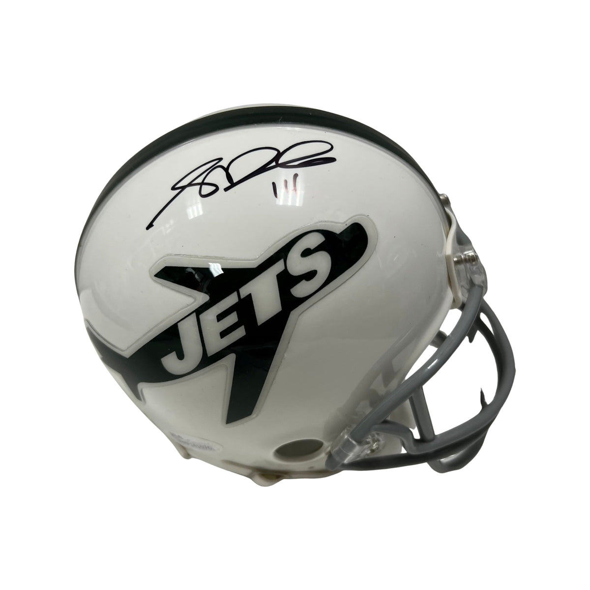 Sam Darnold Autographed New York Jets Vintage Logo Mini Helmet JSA product image 1, provided for visual reference and