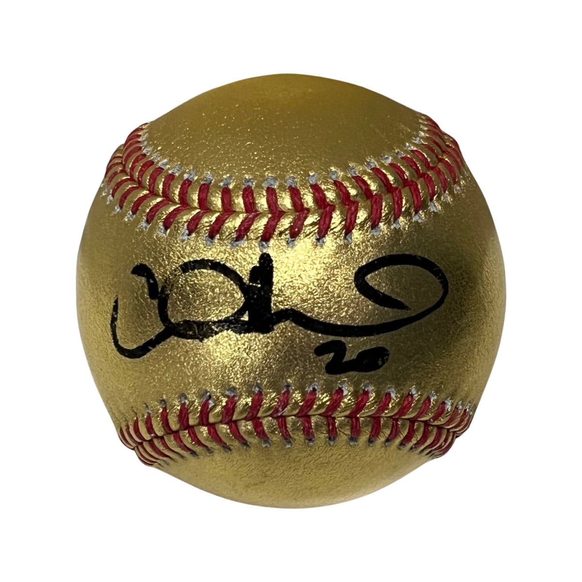Allan Houston Autographed Gold OMLB Steiner CX product image 1, provided for visual reference and product detail review