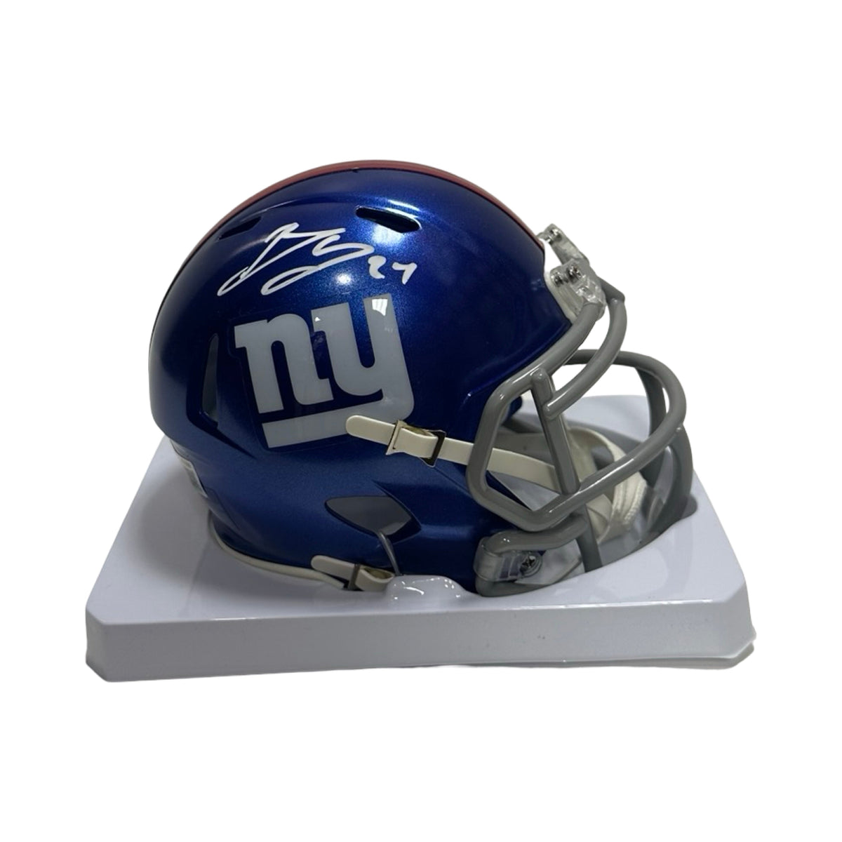 Brandon Jacobs Autographed New York Giants Mini Helmet Beckett BAS product image 1, provided for visual reference and