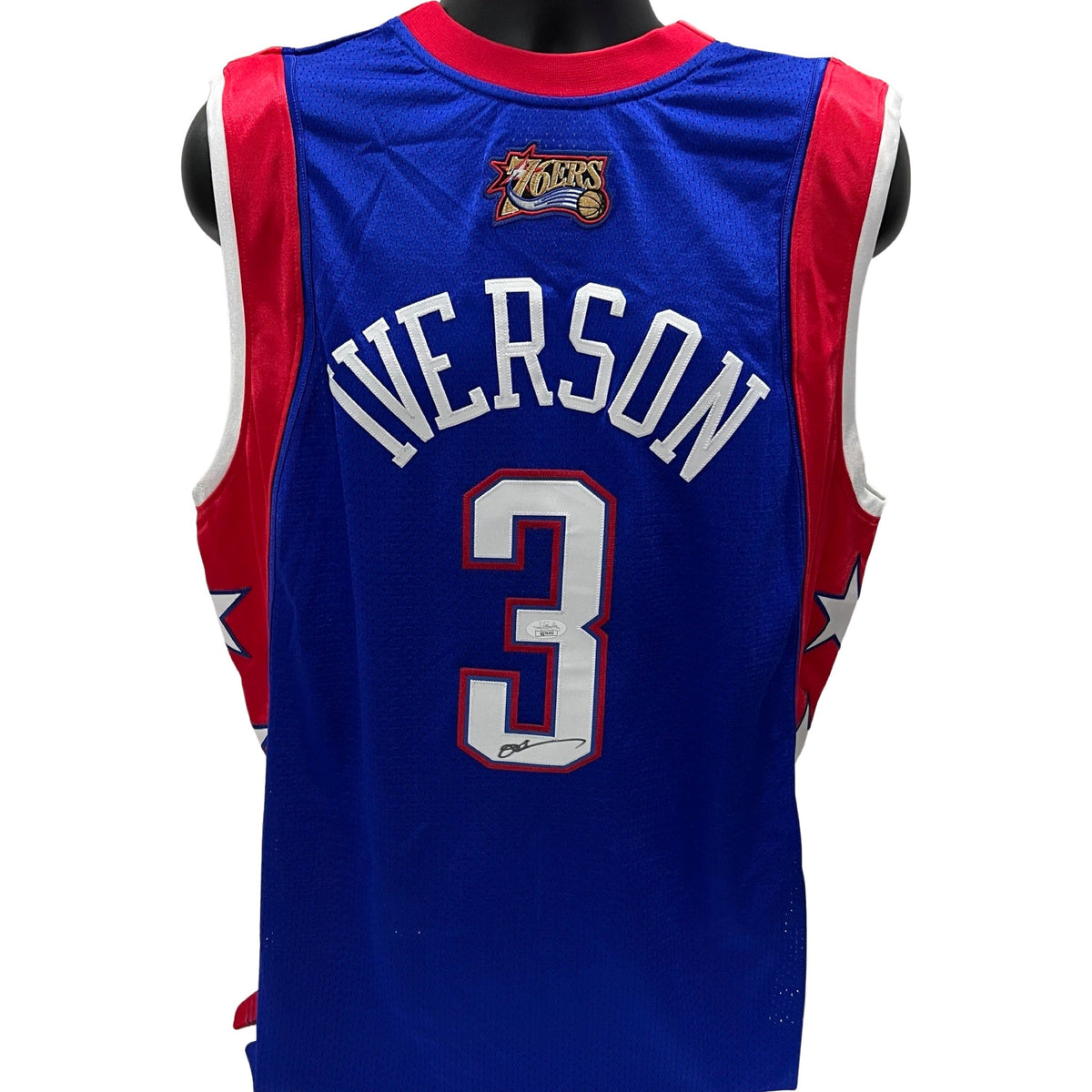 Allen Iverson Autographed Philadelphia 76’ers 2004 NBA All Star Game Mitchell & Ness Authentic Jersey JSA product image 1,