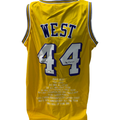 Jerry West Autographed Los Angeles Lakers Yellow Stat Jersey Mr Clutch Inscription Steiner CX product image 1, provided for