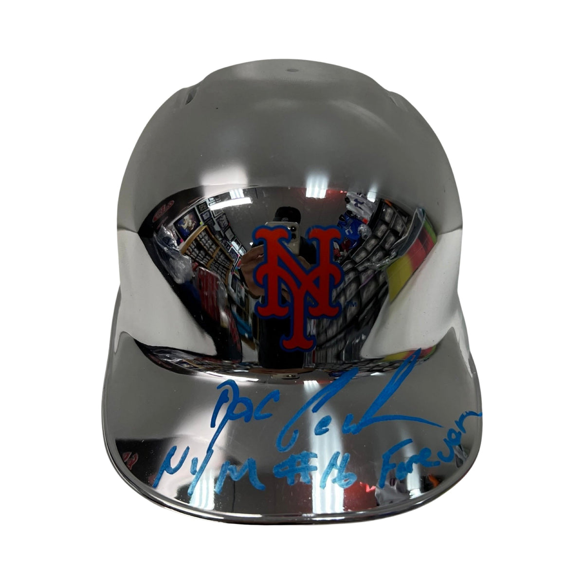 Doc Gooden Autographed New York Mets Chrome Mini Helmet NYM #16 Forever Inscription Steiner CX product image 1, provided for