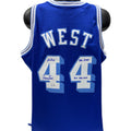Jerry West Autographed Los Angeles Lakers 1960-61 Blue Mitchell & Ness Swingman Jersey The Logo, Mr Clutch, HOF 1980-2010