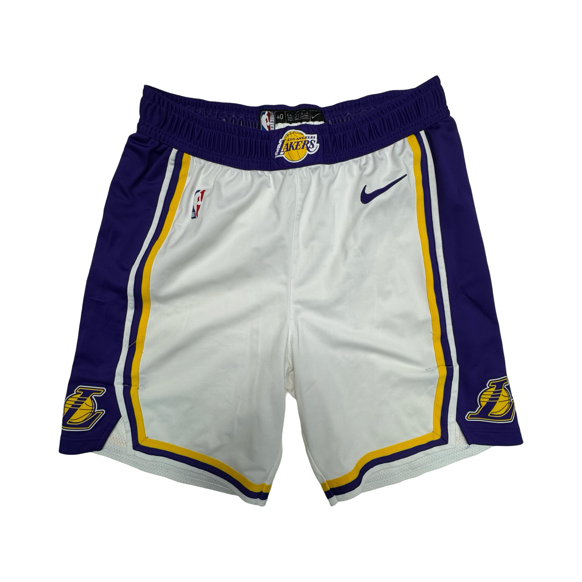JR Smith Los Angeles Lakers 2020 NBA Finals Game Used Shorts White product image 1, provided for visual reference and