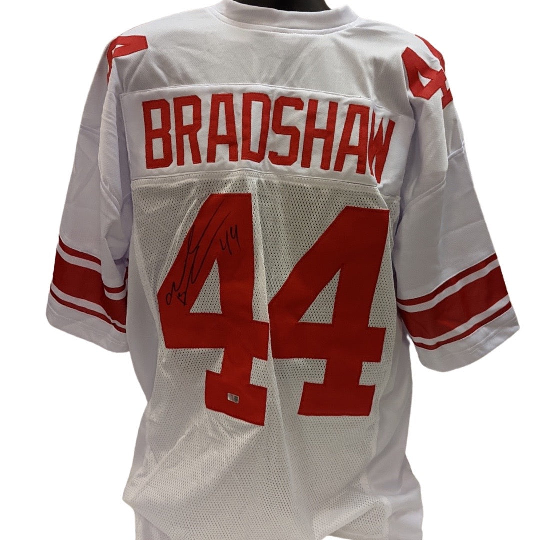 Ahmad Bradshaw Autographed New York Giants White Jersey Steiner CX product image 1, provided for visual reference and