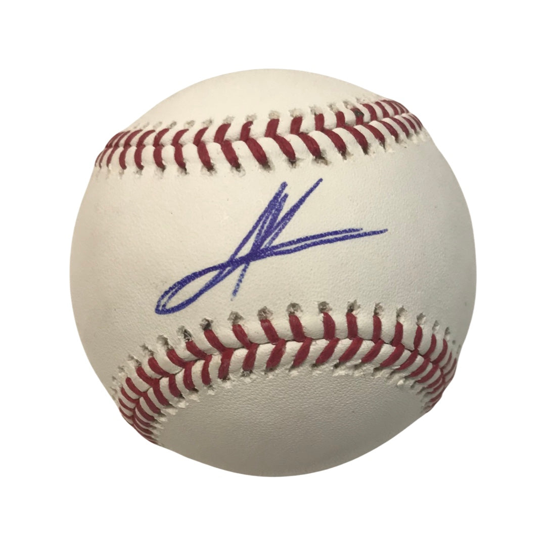 Andres Gimenez Autographed Cleveland Guardians OMLB JSA product image 1, provided for visual reference and product detail