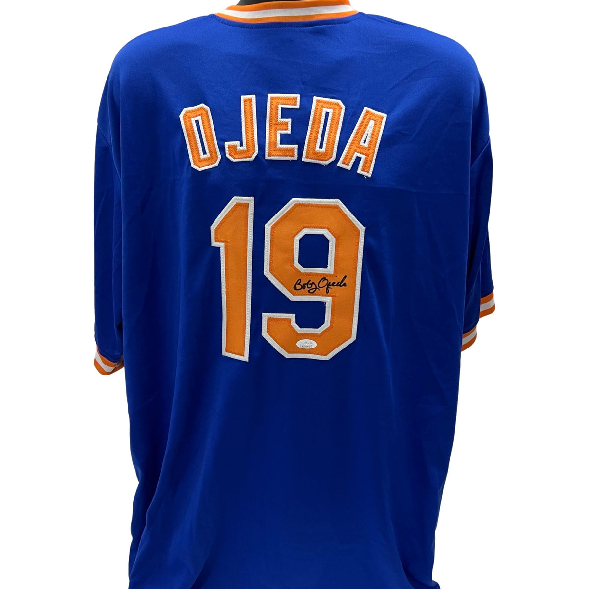 Bobby Ojeda Autographed New York Mets Blue Jersey JSA product image 1, provided for visual reference and product detail