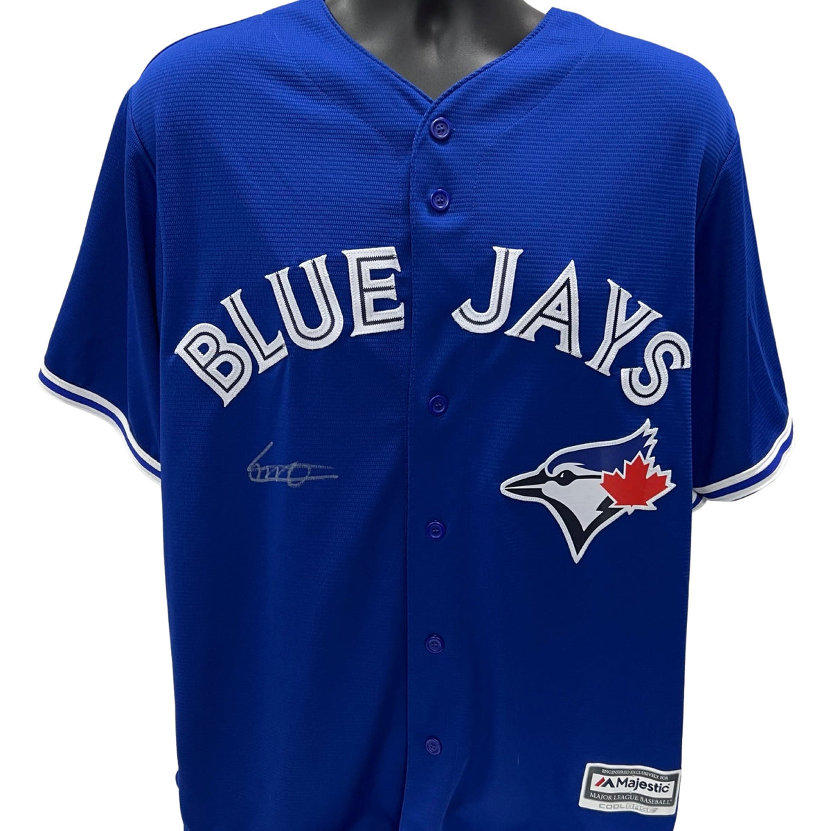 Vladimir Guerrero Jr Autographed Toronto Blue Jays Blue Majestic Cool Base Jersey AJ Sportsworld COA product image 1,